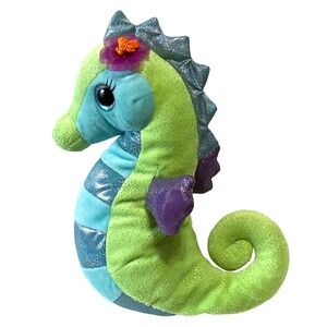 First and Main Fanta Sea Sasha Seahorse 10" Glitter Eyes Ocean Stuffed Animal